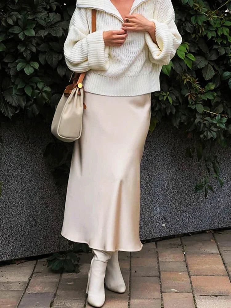Spring into Fashion Flirty Satin Skirt