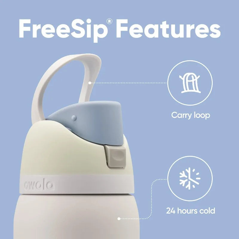 32oz Insulated Free Sip Stainless Steel Water Bottle