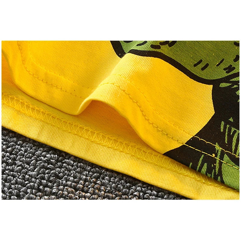 Summer Baby Boy Dinosaur Print Cotton 2-Piece Set