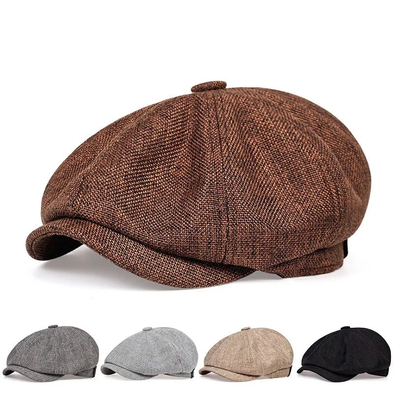 Stylish Men's Lightweight Newsboy Cap for Spring/Summer