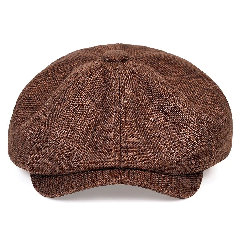 Stylish Men's Lightweight Newsboy Cap for Spring/Summer