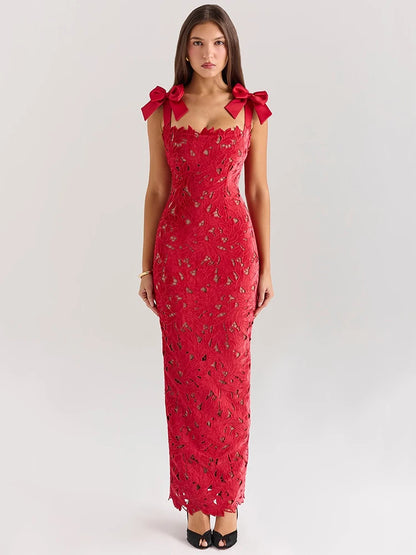 Women’s Sexy Lace Bodycon Maxi Dress