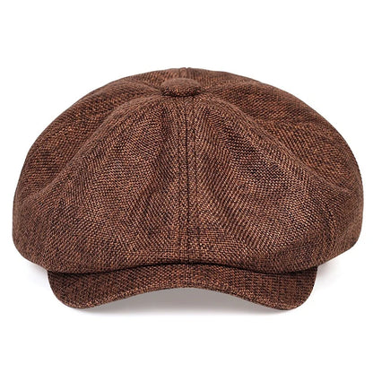 Stylish Men's Lightweight Newsboy Cap for Spring/Summer