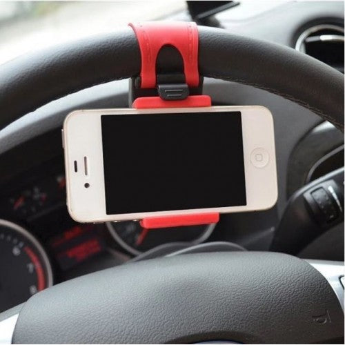 Car Steering Wheel Phone Universal Mount Holder Stand